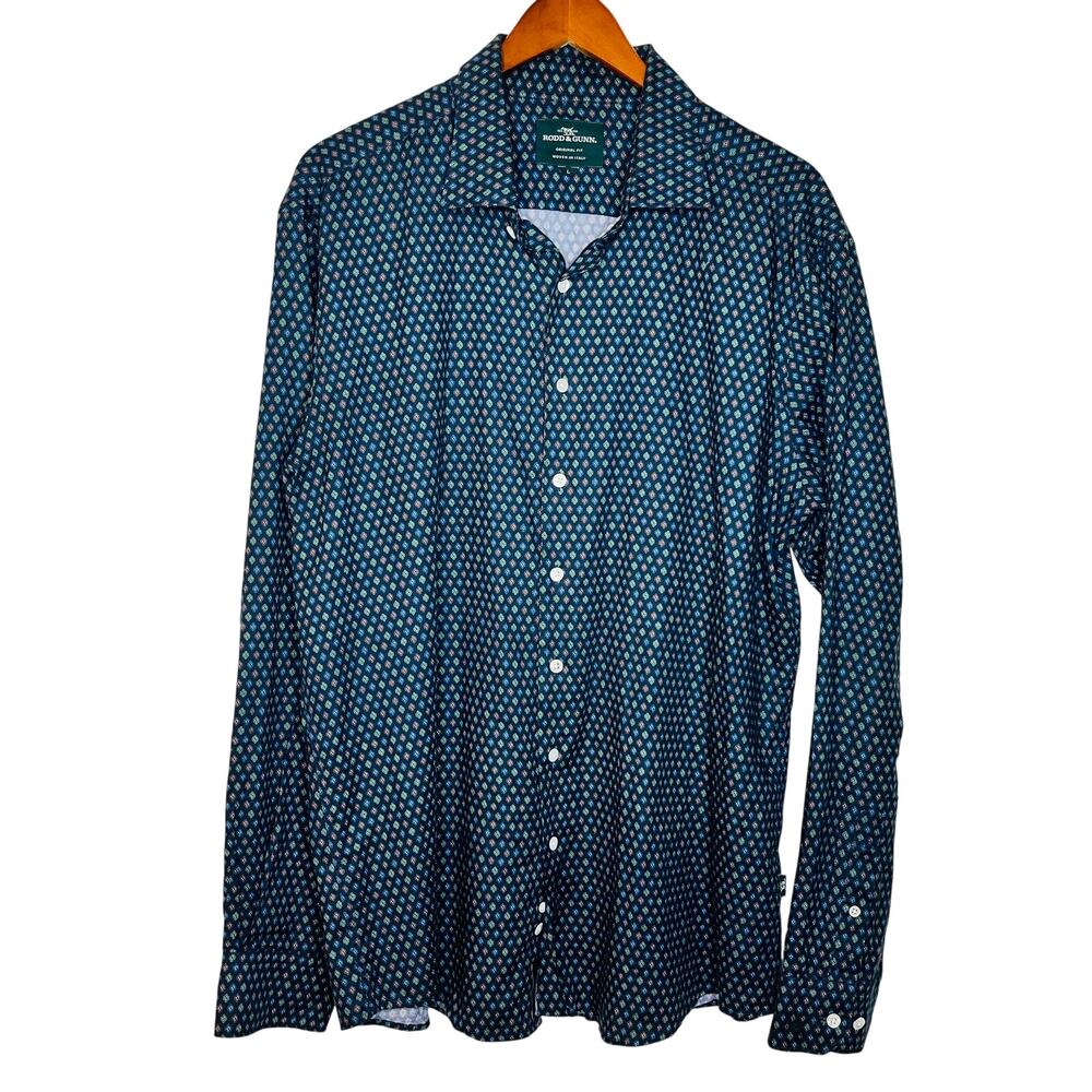 Rodd & Gunn Original Fit Super Soft 100% Cotton Long Sleeve Shirt Mens L